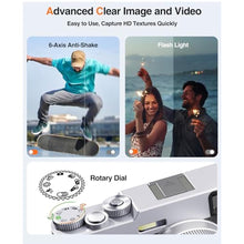 Load image into Gallery viewer, Bifevsr 4K Digital Camera with Viewfinder &amp; Dial, 48MP Vlogging Camera for Photography and Video Autofocus Anti-Shake, Travel Portable Digital Camera with Flash SD Card 2 Batteries, 16X Zoom Camera, Black_2679
