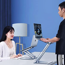 Load image into Gallery viewer, bifine Laptop Arm Mount for Desk, Book Holder for Reading with 360 Rotating, Easy to Adjust Heights and Angles, Suitable for Children and Adults to Use in Kitchen, Bedroom, Office (Grey), GreyZ_911
