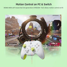 Load image into Gallery viewer, BIGBIG WON PC Controllers for Gaming, Rainbow 2 SE Wireless Controller Motion Aim, Hall Effect Trigger, 12-bit ADC, 3 Sets Joysticks, 4-way&amp;8-way D-pad Controller for Switch/PC/Android/iOS, RainbowSEGreen_7427

