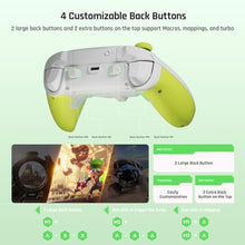 Load image into Gallery viewer, BIGBIG WON PC Controllers for Gaming, Rainbow 2 SE Wireless Controller Motion Aim, Hall Effect Trigger, 12-bit ADC, 3 Sets Joysticks, 4-way&amp;8-way D-pad Controller for Switch/PC/Android/iOS, RainbowSEGreen_7428
