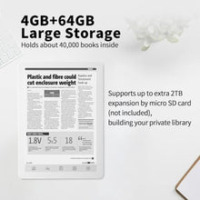 Load image into Gallery viewer, Bigme B6 Black and White Display E-Reader 4GB RAM + 64GB Storage, 36-Level Adjustable Cold and Warm Light, Android 14 OS Epaper Tablet_92
