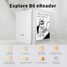 Load image into Gallery viewer, Bigme B6 Black and White Display E-Reader 4GB RAM + 64GB Storage, 36-Level Adjustable Cold and Warm Light, Android 14 OS Epaper Tablet_95
