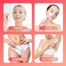 Load image into Gallery viewer, Bikini Trimmer for Women, 4-in-1 Waterproof Lady's Electric Razor Shaver and Facial Hair Removal, Cordless Rechargeable Body Hair Trimmer Grooming Sets for Leg, Armpit, Face, Eyebrow (White)_4355
