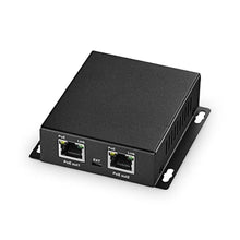 Load image into Gallery viewer, Binardat Gigabit PoE Extender Passthrough Switch, 1 in 2 Out, IEEE802.3af/at/bt Powered Max 60W, Hi-PoE 90W, 10/100/1000Mbps, Metal Small Wall Mount, 1000M 60W, black_1
