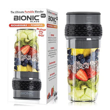 Load image into Gallery viewer, Bionic Blade Mini Portable Blender Juicer Bottle 26.5 oz, BPA-Free - Cordless &amp; Rechargeable, Travel-Friendly Size for Smoothies, Shakes, Juices, Home &amp; Kitchen Essentials, Gunmetal, As Seen on TV_1
