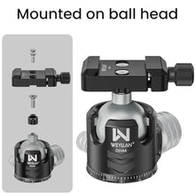 Load image into Gallery viewer, Bipod Arca Mount, ARCA Rail Bipod Adapter Support Atlas NC Bipods and Harris Style, Clamp Compatible Arca Swiss Rails and Quick Release Plates, WEYLLAN AB45 for Tripod Ball Heads, Black_4527
