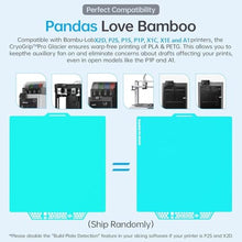 Load image into Gallery viewer, BIQU CryoGrip Pro Glacier Panda Build Plate for Bambu-Lab X2D P2S P1S P1P X1C X1E A1 3D Printers, Double-Sided Fine Textured Spring Steel Sheet, Firm Adhesion, 257x257mm, 1 Piece_18
