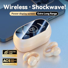 Load image into Gallery viewer, Bitstik Open-Ear Wireless Headphones Bluetooth Clip On Mini Earbuds Charging Case Ear Buds Sports Bone Conduction Headphones Earphones for Workout Running Driving Walking (Beige)_1629
