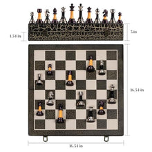 Load image into Gallery viewer, BIVOMON Chess Set 16" Wooden Foldable Black White Chess Board 3.5" Luxury Weighted Acrylic Chess Pieces with Storage Slots for Adults Children Gift Large_3731
