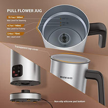 Load image into Gallery viewer, BIZEWO Milk Frother Electric, Warm and Cold Milk Steamer, 4 IN 1 Automatic Milk Warmer Stainless Steel with Touch Screen for Coffee, Latte, Macchiato, Cappuccino, Hot Chocolate, Silver_6999
