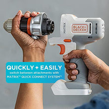 Load image into Gallery viewer, BLACK+DECKER 20V MAX Matrix Cordless Drill/Driver Kit, White (BDCDMT120WC1FF)_2403
