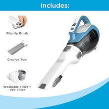 Load image into Gallery viewer, Black+Decker, Dustbuster AdvancedClean Handheld Vacuum Cordless, Compact Home and Car Vacuum with Crevice Tool, Rotating Nozzle and Charging Station, Blue_3163
