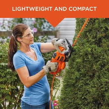 Load image into Gallery viewer, BLACK+DECKER Electric Hedge Trimmer, 17-Inch Corded 3.2 Amp, Dual Action, Reduced Vibration, Cleaner Cut, Lightweight, 3800 Cuts per Min (BEHT150)_507
