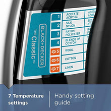 Load image into Gallery viewer, BLACK+DECKER The Classic Iron, F67E-T, Aluminum Soleplate, Steam or Dry Ironing, 7 Temperature Settings, Anti-Drip_1094

