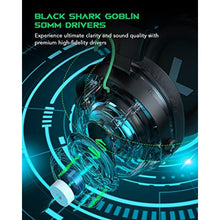 Load image into Gallery viewer, Black Shark Gaming Headset with Noise Canceling Cardioid Mic, Gaming Headsets for PC, PS4, PS5, Xbox, Switch, 50mm Dynamic Drivers, Over-Ear Gaming Headphones with Microphone &amp; LED Light_1743
