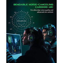 Load image into Gallery viewer, Black Shark Gaming Headset with Noise Canceling Cardioid Mic, Gaming Headsets for PC, PS4, PS5, Xbox, Switch, 50mm Dynamic Drivers, Over-Ear Gaming Headphones with Microphone &amp; LED Light_1744
