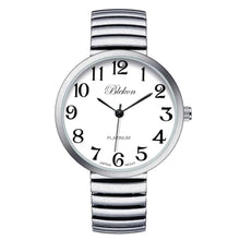 Load image into Gallery viewer, Blekon Collections New Super Large Face Stretch Band Japanese Movement PC21J Fashion Watch (Brushed Silver), BrushedSilver_8014

