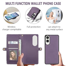 Load image into Gallery viewer, BLISLIAR for Samsung Galaxy S25 Plus Wallet Case with Card Holder/Crossbody Wallet/Strap,[RFID Blocking][Magnetic] PU Leather Shockproof Protective Cover Samsung Galaxy S25 Plus Case 6.7,Purple_3517
