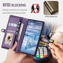 Load image into Gallery viewer, BLISLIAR for Samsung Galaxy S25 Wallet Case with Card Holder/Crossbody Wallet/Strap,[RFID Blocking][Magnetic] PU Leather Shockproof Protective Cover Samsung Galaxy S25 Case 6.1,Purple_3559
