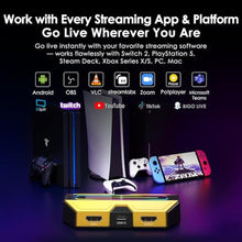 Load image into Gallery viewer, BlueAVS 4K60 HDMI Video Capture Card for PS5 Game Streaming, YellowBlack_69
