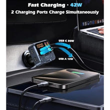 Load image into Gallery viewer, Bluetooth 5.3 Car Adapter with FM Transmitter 42W PD Fast Charging, blacksilver_4576
