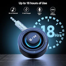 Load image into Gallery viewer, Bluetooth 5.3 Receiver for Home Stereo AUX Adapter, Wireless Bluetooth Receiver for HiFi Music Streaming, Wired Speakers, with Low Latency, 3.5mm AUX/RCA, 18h Playtime, Hands Free Calls, Black_808
