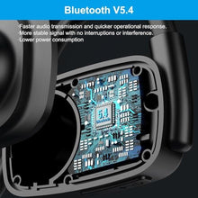 Load image into Gallery viewer, Bluetooth Headphones, Bluetooth V5.4 Wireless Headphones with Noise Cancelling Mic, 12H Playtime, 15.4mm Diaphragm Driver, Open Ear Headset for Office Meeting Running Cycling Driving (Black)_6259
