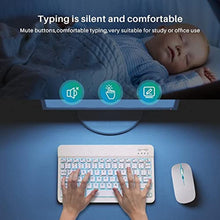 Load image into Gallery viewer, Bluetooth Keyboard and Mouse Combo for iPad - Rechargeable Wireless Keyboard &amp; Mouse with 7-Color Backlit Compatible with iPad 9th/8th Gen, iPad Pro/Air/Mini, iPhone14/13/12 Pro, White_6894
