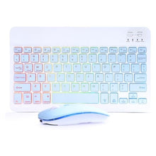 Load image into Gallery viewer, Bluetooth Keyboard and Mouse Combo for iPad - Rechargeable Wireless Keyboard &amp; Mouse with 7-Color Backlit Compatible with iPad 9th/8th Gen, iPad Pro/Air/Mini, iPhone14/13/12 Pro,(10 inch Blue)_1
