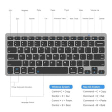 Load image into Gallery viewer, Bluetooth Keyboard for iPad 10th, 9th, 8th Gen, iPad Pro 12.9/11/10.5/9.7 in, iPad Air/Mini, Mac, MacBook, iMac, Tablets, PC Desktop Laptop - Wireless Computer Keyboard, Office Accessories Supplies, AluminumGray_12
