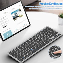 Load image into Gallery viewer, Bluetooth Keyboard for iPad 10th, 9th, 8th Gen, iPad Pro 12.9/11/10.5/9.7 in, iPad Air/Mini, Mac, MacBook, iMac, Tablets, PC Desktop Laptop - Wireless Computer Keyboard, Office Accessories Supplies, AluminumGray_14
