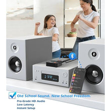 Load image into Gallery viewer, Bluetooth Receiver for Home Stereo, AUX RCA to Bluetooth Adapter for Old Speakers, NFC Wireless Audio Receiver for Music Streaming Sound System, KAIY Convert Wired Speakers to Wireless, Black_5052
