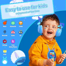 Load image into Gallery viewer, BluKaSa 64GB Kids MP3 Player with Bluetooth, Speaker, Games &amp; Ear Lights_1097
