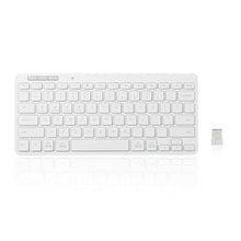 Load image into Gallery viewer, Bnnwa Multi-Device Wireless Bluetooth Keyboard Compact Slim Wireless Keyboards Compatible with Windows, Mac, Android, iPad, Easy-Switch up to 3 Devices, Dual-Mode (2 x Bluetooth + USB 2.4G) (White)_1
