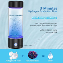 Load image into Gallery viewer, Bntuk Hydrogen Water Bottle, Portable Rechargeable Hydrogen Water Bottle Generator for Home Travel Office Exercise, Black_5439
