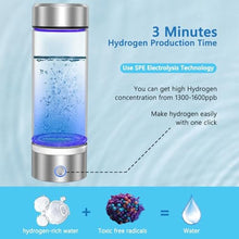 Load image into Gallery viewer, Bntuk Hydrogen Water Bottle, Portable Rechargeable Hydrogen Water Bottle Generator [Gifts for Him Her], Hydrogen Water Machine for Home Travel Office Exercise (Silver)_5430
