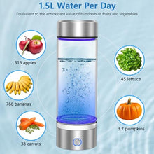 Load image into Gallery viewer, Bntuk Hydrogen Water Bottle, Portable Rechargeable Hydrogen Water Bottle Generator [Gifts for Him Her], Hydrogen Water Machine for Home Travel Office Exercise (Silver)_5431
