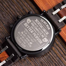 Load image into Gallery viewer, BOBO BIRD S18-1 Personalized Engraved Wood Watch Customized Wooden Watches for Husband Boyfriend Birthday Anniversary (Man-2)_8518
