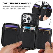 Load image into Gallery viewer, Bocasal Crossbody Wallet Case for iPhone 15 Pro Max, RFID Blocking PU Leather Zipper Handbag Purse Flip Cover, Kickstand Folio Case with Card Slots Holder Wrist Strap Lanyard 5G 6.7 Inch (Black)_7515
