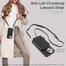 Load image into Gallery viewer, Bocasal Crossbody Wallet Case for iPhone 15 Pro Max, RFID Blocking PU Leather Zipper Handbag Purse Flip Cover, Kickstand Folio Case with Card Slots Holder Wrist Strap Lanyard 5G 6.7 Inch (Black)_7516
