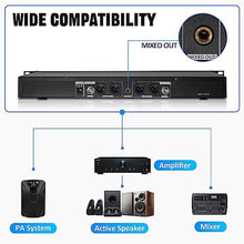 Load image into Gallery viewer, Boeska Wireless Microphone System 4 Channel UHF 4 Lavalier Lapel Headset Mics for Karaoke Church Speaking Conference Meeting Party, 4x25 Adjustable Frequency (4 Bodypack)_5206
