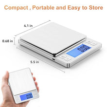Load image into Gallery viewer, BOMATA 0.01g Small Digital Gram Scale, Upgraded 1kg Jewelry Scale, Silver_128
