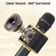 Load image into Gallery viewer, BONAOK Bluetooth Karaoke Wireless Microphone,3-in-1 Portable Handheld Karaoke Mic Speaker Machine Christmas Birthday Home Party for Android/iPhone/PC or All Smartphone Q37 (Light Pinkcolor)_2497
