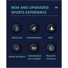 Load image into Gallery viewer, Bone Conduction Wireless Bluetooth Headset IPX8 Waterproof Swimming Headset Outdoor Fitness 32GB Memory MP3 Player (Grey)_136
