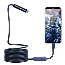 Load image into Gallery viewer, Borescope Inspection Camera, Fantronics Industrial Endoscope IP67 Waterproof 8mm Camera with 8 LED Lights for OTG Android &amp; iOS Smartphone, iPhone, iPad, Samsung (16.4FT, Type-C, Micro, Lightning), black_1
