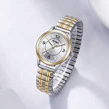 Load image into Gallery viewer, BOSHIYA Watches for Women Easy Reader 30mm Stainless Steel Expansion Band Sliver Gold Ladies Small Wrist Watch (Gold)_811
