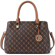 Load image into Gallery viewer, BOSTANTEN Women Leather Handbag Designer Top Handle Satchel Shoulder Bag Crossbody Purses Deep Coffee-Brown, BdeepCoffeeSignature_1
