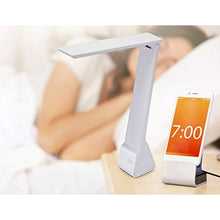 Load image into Gallery viewer, Bostitch Office KT-VLED1810-WHITE Powered Rechargeable Battery LED Desk Lamp, 3 Color Temperatures, Flip Open, White_8075
