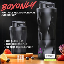 Load image into Gallery viewer, Boxonly Portable Juicer Blender, USB Rechargeable Smoothie Maker with 6 Upgraded Blades and 6000mAh Battery, 700ml/24oz Capacity, Ideal for Smoothies, Protein Shakes, Travel and Office (Black), PureBlack_5163
