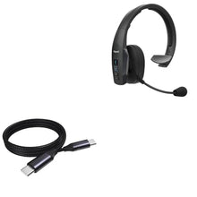Load image into Gallery viewer, BoxWave Cable Compatible with BlueParrott B450-XT - DirectSync PD Cable (3ft) - USB-C to USB-C (100W), Type C Braided Charge and Fast Sync - Jet Black, JetBlack_1

